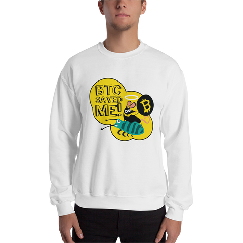 Mens Sweatshirt "BTC Saved Me"