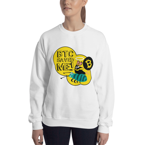Womens Sweatshirt "BTC Saved Me"