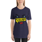 Womens T-shirt "HEY KIDS WANT TO BUY BTC"