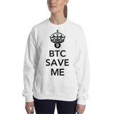 Womens Sweatshirt "BTC Save Me"