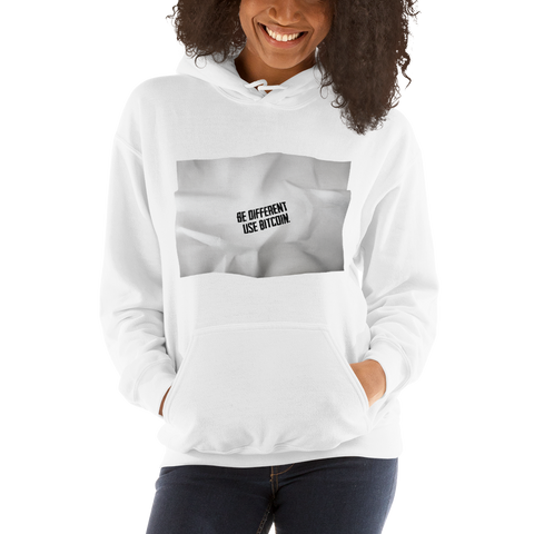 Womens Hoodie "Be Different Use BTC"