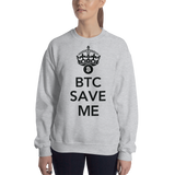 Womens Sweatshirt "BTC Save Me"