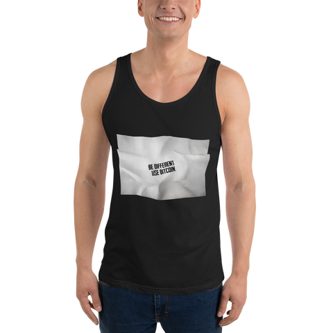 Mens Tank Top "Be Different Use BTC"