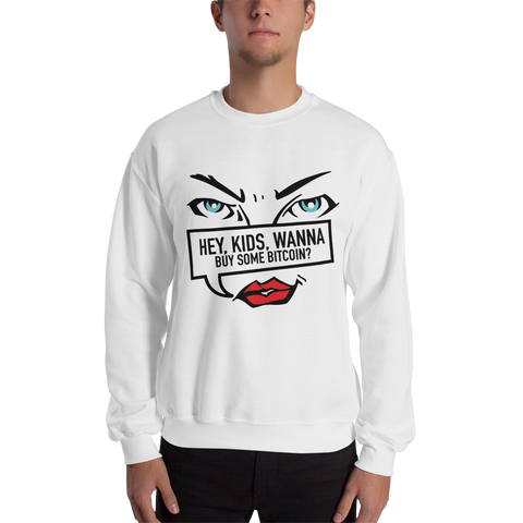 Mens Sweatshirt "Hey Kids Want To Buy BTC"