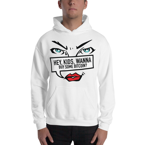 Mens Hoodie "Hey Kids Want To Buy BTC"