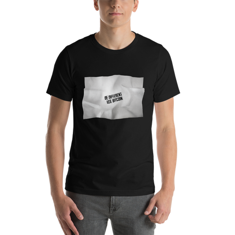 Mens T-Shirt "Be Different Use BTC"
